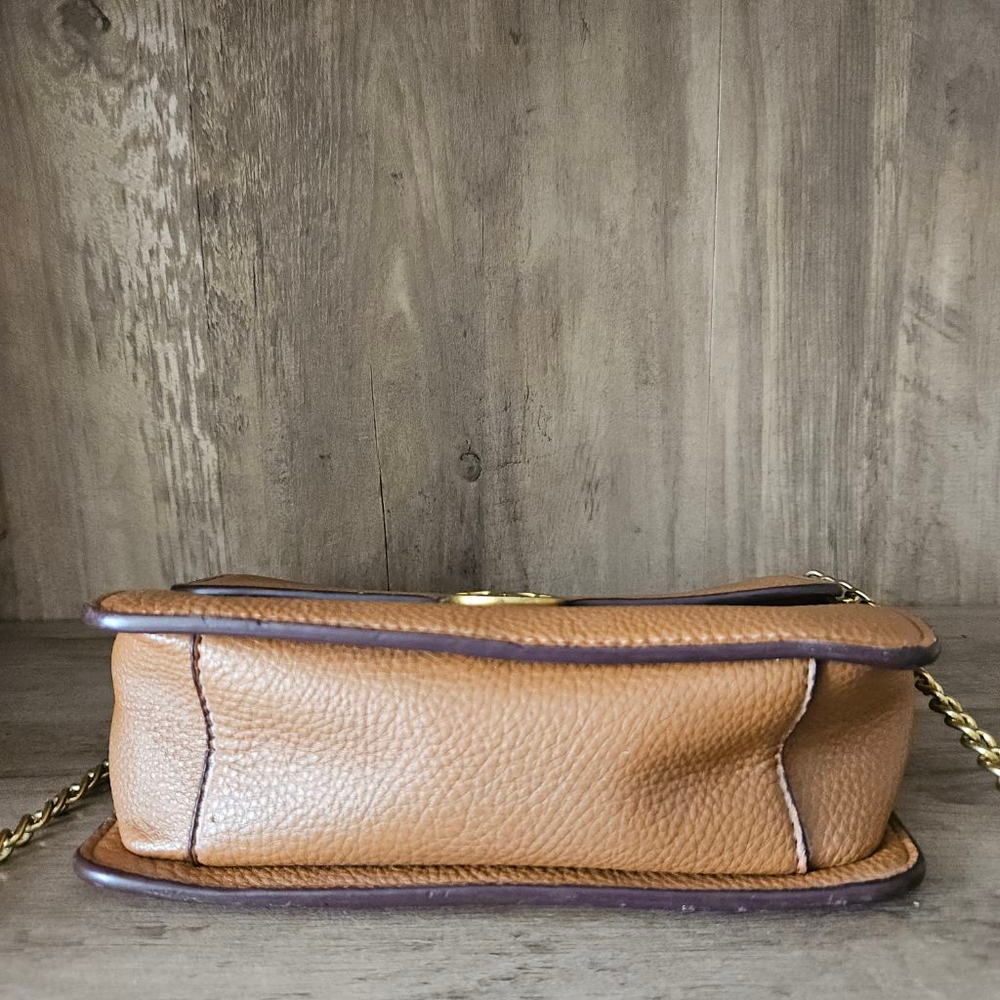 Tory Burch Chelsea Convertible Shoulder Bag Classic Tan Brown Chain Crossbody - Picture 7 of 12